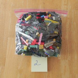 Assorted Building Blocks Mega Lego Unbranded Preowned Gallon Bag 2 lbs. Bag #2